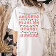 Christmas Alphabet Candy Cane Teachers Students Candy Cane For Men Women Kids Women's Comfort Colors T-Shirt Back Print Ivory Christmas Alphabet Candy Cane Teachers Students Candy Cane For Men Women Kids Women's Comfort Colors T-Shirt Back Print Ivory