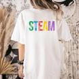 Colorful Steam Letters For Steam Program Teacher And Student Women's Comfort Colors T-Shirt Back Print Ivory