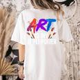 Cool Art For Men Women Art Teacher Artist Painter Superpower Women's Comfort Colors T-Shirt Back Print Ivory