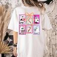 Coquette Bow Spooky Teacher Ghost Halloween Trick Or Teach Women's Comfort Colors T-Shirt Back Print Ivory Coquette Bow Spooky Teacher Ghost Halloween Trick Or Teach Women's Comfort Colors T-Shirt Back Print Ivory