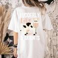 Cow Teacher Lover Women's Comfort Colors T-Shirt Back Print Ivory