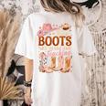 Cowboy Teacher These Boots Are Made-For Teaching School Women's Comfort Colors T-Shirt Back Print Ivory Cowboy Teacher These Boots Are Made-For Teaching School Women's Comfort Colors T-Shirt Back Print Ivory