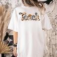 Cowhide Teacher Hat Cowboy Western Teacher Back To School Women's Comfort Colors T-Shirt Back Print Ivory