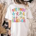 Get Your Cray-On Preschool Teacher Kindergarten Teacher Women's Comfort Colors T-Shirt Back Print Ivory