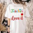 Crazy Teacher Men Women School Teachers Women's Comfort Colors T-Shirt Back Print Ivory