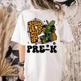 Cute Camo Pre K Back To School Teacher Kid Preschool Women's Comfort Colors T-Shirt Back Print Ivory