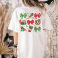 Cute Coquette Pencil Bow Christmas School Teacher Student Women's Comfort Colors T-Shirt Back Print Ivory Cute Coquette Pencil Bow Christmas School Teacher Student Women's Comfort Colors T-Shirt Back Print Ivory