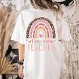 Cute Daycare Teacher Rainbow Leopard Print Childcare Worker Women's Comfort Colors T-Shirt Back Print Ivory Cute Daycare Teacher Rainbow Leopard Print Childcare Worker Women's Comfort Colors T-Shirt Back Print Ivory