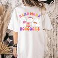 Cute Ghost Read More Books Lover Teacher Halloween Costume Women's Comfort Colors T-Shirt Back Print Ivory
