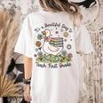 Cute Goose It's A Beautiful Day To Teach 1st Grade Teacher Women's Comfort Colors T-Shirt Back Print Ivory