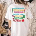 Cute Principal Nurse Lunch Lady Teacher Coach Homeschool Mom Women's Comfort Colors T-Shirt Back Print Ivory
