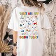 What Are We Doing Today Ghost PE Teacher Team Halloween Women's Comfort Colors T-Shirt Back Print Ivory