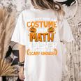 I Don't Need A Costume I'm Math Teacher Costume Halloween Women's Comfort Colors T-Shirt Back Print Ivory