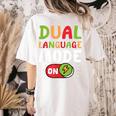 Dual Language Teacher Bilingual Teacher Women's Comfort Colors T-Shirt Back Print Ivory Dual Language Teacher Bilingual Teacher Women's Comfort Colors T-Shirt Back Print Ivory