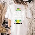 Duble2t I Just Like To Teach Teachings My Favorite Elf Teacher -Adults & -Kids Red Short Sleeve Women's Comfort Colors T-Shirt Back Print Ivory