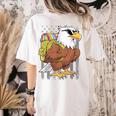Eagle First Day Of School Teacher Back To School Eagle Women's Comfort Colors T-Shirt Back Print Ivory