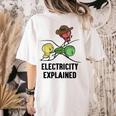 Electricity Explained Physics Nerd I Teacher School Women's Comfort Colors T-Shirt Back Print Ivory Electricity Explained Physics Nerd I Teacher School Women's Comfort Colors T-Shirt Back Print Ivory