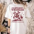 Elopement Wrangler Teacher ABA Behavior Support Cowboy Women's Comfort Colors T-Shirt Back Print Ivory