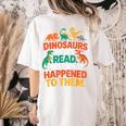 English Teacher Dinosaurs Didn’t Read What Happened To Them Women's Comfort Colors T-Shirt Back Print Ivory English Teacher Dinosaurs Didn’t Read What Happened To Them Women's Comfort Colors T-Shirt Back Print Ivory