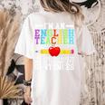 Im English Teacher You Have To Write In Complete Sentences Women's Comfort Colors T-Shirt Back Print Ivory Im English Teacher You Have To Write In Complete Sentences Women's Comfort Colors T-Shirt Back Print Ivory