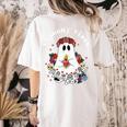 Espooky Vibes Maestra Halloween Spanish Mexican Teacher Women's Comfort Colors T-Shirt Back Print Ivory