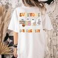 Everyone Communicates Differently Halloween Sped Teacher Women's Comfort Colors T-Shirt Back Print Ivory Everyone Communicates Differently Halloween Sped Teacher Women's Comfort Colors T-Shirt Back Print Ivory