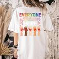 Everyone Is Welcome Here Shirt Teacher Women's Comfort Colors T-Shirt Back Print Ivory