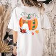 Fall Book Pumpkin Ghost Reading Books Halloween Teacher Women's Comfort Colors T-Shirt Back Print Ivory Fall Book Pumpkin Ghost Reading Books Halloween Teacher Women's Comfort Colors T-Shirt Back Print Ivory