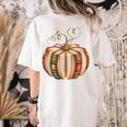 Fall Book Pumpkin Fall Librarians Bookworm Teachers Students Women's Comfort Colors T-Shirt Back Print Ivory