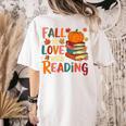 Fall In Love With Reading Autumn Thanksgiving Shirt Teacher Women's Comfort Colors T-Shirt Back Print Ivory Fall In Love With Reading Autumn Thanksgiving Shirt Teacher Women's Comfort Colors T-Shirt Back Print Ivory