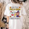 Are You Fall O Ween Directions Halloween Teacher Ghost Women's Comfort Colors T-Shirt Back Print Ivory