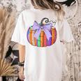 Fall Pumpkin Books Lover Halloween Teacher Teaching Staff Women's Comfort Colors T-Shirt Back Print Ivory Fall Pumpkin Books Lover Halloween Teacher Teaching Staff Women's Comfort Colors T-Shirt Back Print Ivory