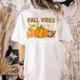 Fall Vibes And That Teacher Life Autumn Thanksgiving Women's Comfort Colors T-Shirt Back Print Ivory Fall Vibes And That Teacher Life Autumn Thanksgiving Women's Comfort Colors T-Shirt Back Print Ivory