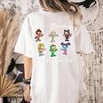 My Favorite Monsters Call Me Teacher Thank Mummy Vampire Bat Women's Comfort Colors T-Shirt Back Print Ivory
