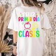 Feliz Primer Dia De Clases Kids Girl Teacher Spanish School Women's Comfort Colors T-Shirt Back Print Ivory