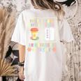 First Coffee Then Data SPED Teacher Taking a Break Women's Comfort Colors T-Shirt Back Print Ivory