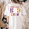 First Grade Boo Crew Teacher Student Halloween Costume Women's Comfort Colors T-Shirt Back Print Ivory