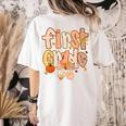 First Grade Fall Floral Coquette Bow Teachers Students Women's Comfort Colors T-Shirt Back Print Ivory First Grade Fall Floral Coquette Bow Teachers Students Women's Comfort Colors T-Shirt Back Print Ivory