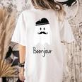 French Teacher Halloween Bonjour Ghost Women's Comfort Colors T-Shirt Back Print Ivory French Teacher Halloween Bonjour Ghost Women's Comfort Colors T-Shirt Back Print Ivory