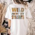 Fun Zoo Animal Print Teacher Shirts Wild About My Students Women's Comfort Colors T-Shirt Back Print Ivory Fun Zoo Animal Print Teacher Shirts Wild About My Students Women's Comfort Colors T-Shirt Back Print Ivory