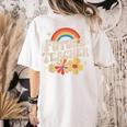 Future Teacher Kids Youth Girls Rainbow Pre-k Kindergarten Women's Comfort Colors T-Shirt Back Print Ivory
