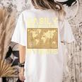 Geography Teacher Easily Distracted By Maps Women's Comfort Colors T-Shirt Back Print Ivory