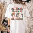 Ghost Christmas Reading Book Lover Library Christmas Teacher Women's Comfort Colors T-Shirt Back Print Ivory Ghost Christmas Reading Book Lover Library Christmas Teacher Women's Comfort Colors T-Shirt Back Print Ivory