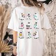 Ghost Reading Books Spooky Librarian Teacher Women Women's Comfort Colors T-Shirt Back Print Ivory Ghost Reading Books Spooky Librarian Teacher Women Women's Comfort Colors T-Shirt Back Print Ivory