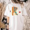 Ghosts Reading Books Teacher Halloween Librarian Boooks Women's Comfort Colors T-Shirt Back Print Ivory