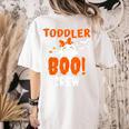 Girl Toddler Boo Crew Daycare Teacher Halloween Party Women's Comfort Colors T-Shirt Back Print Ivory