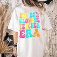 In My Glowing Teacher Era Groovy Colorful Bright Women's Comfort Colors T-Shirt Back Print Ivory