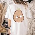 Good Egg Teacher Halloween Costume The Couch Potato Women's Comfort Colors T-Shirt Back Print Ivory