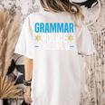 Grammar Police Comma Unit English Teacher Grammar Teacher For Men Women Women's Comfort Colors T-Shirt Back Print Ivory