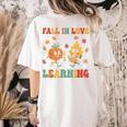 Groovy Fall In Love With Learning Autumn Pumpkin Teacher Women's Comfort Colors T-Shirt Back Print Ivory Groovy Fall In Love With Learning Autumn Pumpkin Teacher Women's Comfort Colors T-Shirt Back Print Ivory